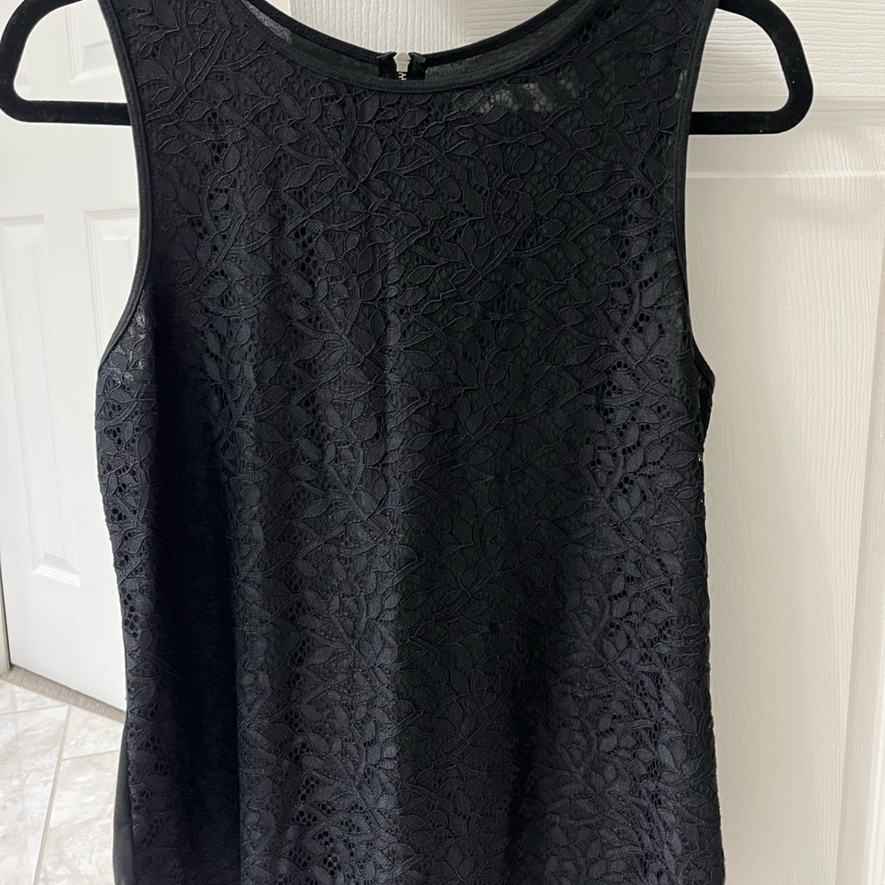 Loft sleeveless lace top. Worn once. Small petite.